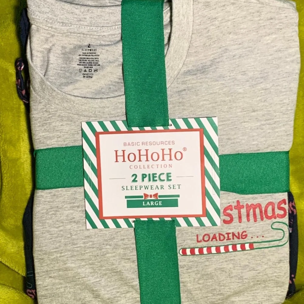 Christmas Loading men Christmas Pajamas 2 piece set large